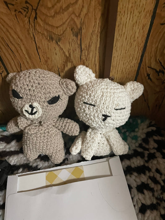 Crochet Bear and Cat